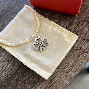 James Avery RETIRED heart leaf clover charm